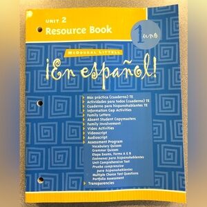VTG En Espanol 1 Unit 2 Resource Book McDougal Littell 2004